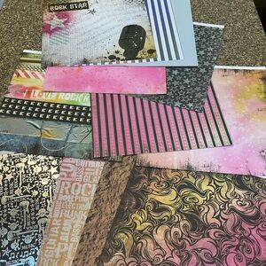 Rock & Roll 🎸 Loose Scrapbook Paper Bundle